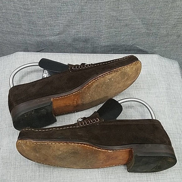 Loake brown suede horse bit loafer slip-on men\'s 9.5 main image 4